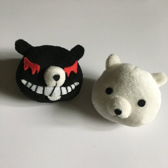 Handmade Monokuma Hair Clips Super Danganronpa 2: Sayonara Zetsubou Gakuen - Picture 1 of 8
